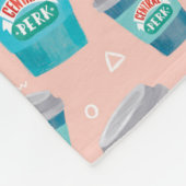 FRIENDS™ | Central Perk Coffee Cup Pattern フリースブランケット (角)