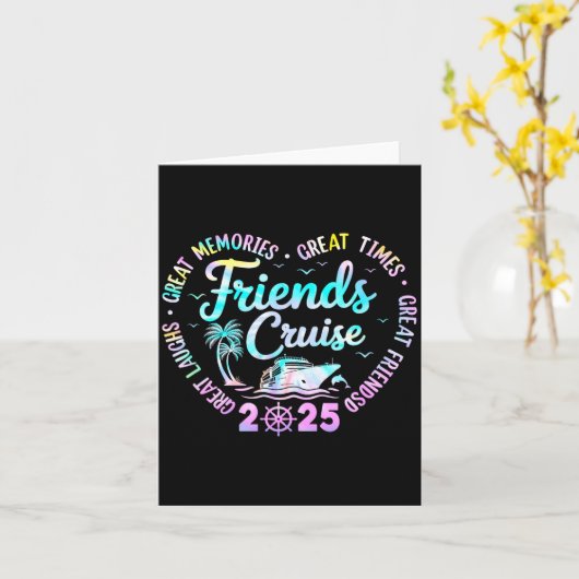 Friends Cruise 2025 Matching Group Vacation Trip C カード (黄色い花)
