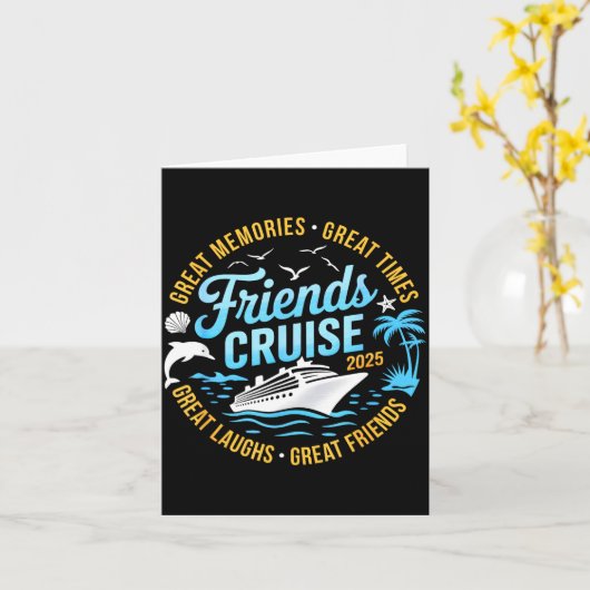 Friends Cruise 2025 Matching Group Vacation Trip C カード (黄色い花)