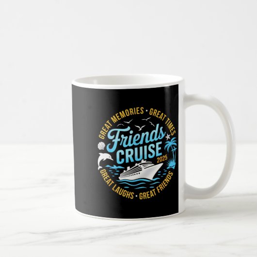 Friends Cruise 2025 Matching Group Vacation Trip C コーヒーマグカップ (右)