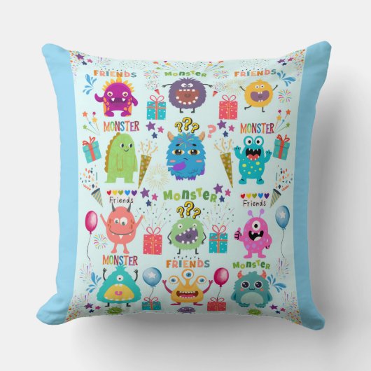 Friends Cushion - Monster theme  クッション (正面)