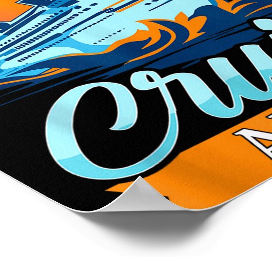 Friends Don't Cruise Alone Funny Cruising Ship Mat ポスター (角)