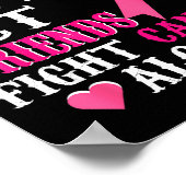 Friends Don't Fight Alone Breast Cancer Awareness ポスター (角)