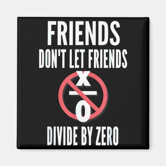 Friends Don't Let Friends Divide By Zero  マグネット (正面)
