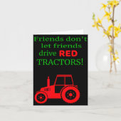 Friends Dont Let Friends Drive Red Tractors  カード (黄色い花)
