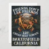 Friend's don't let Friends Eat Cheap Beef Tongue 招待状 (正面/裏面)