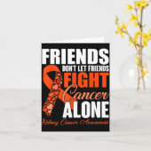 Friends Don't Let Friends Fight Cancer Alone Kidne カード (黄色い花)