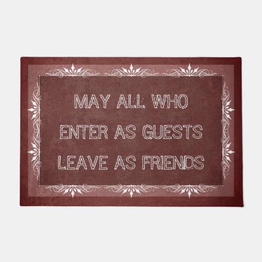 Friends Doomとしてゲストとして入離れるメイ ドアマット (正面)