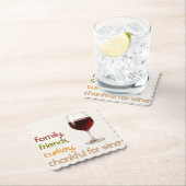 Friends Food Turkey and Wine | Modern Thanksgiving ペーパーコースター (インサイチュ)