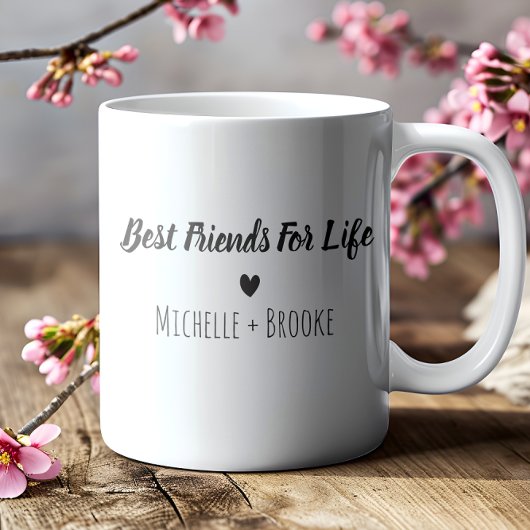 Friends For 最高の Life – ハート型の写真 コーヒーマグカップ