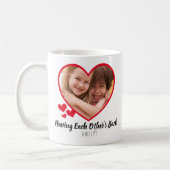 Friends For 最高の Life – ハート型の写真 コーヒーマグカップ (左)