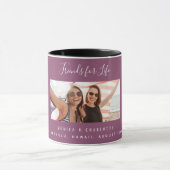 Friends for life photo names purple マグカップ (中央)