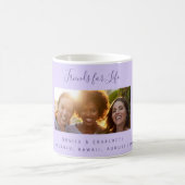 Friends for life photo names violet lavender コーヒーマグカップ (中央)