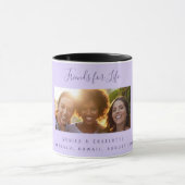 Friends for life photo names violet lavender マグカップ (中央)