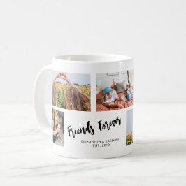 Friends Foreverフォトコラージギフトfor BFFカスタム コーヒーマグカップ