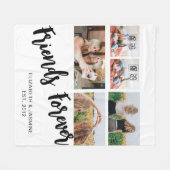 Friends Foreverフォトコラージギフトfor BFFカスタム フリースブランケット (正面(横))