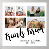 Friends Foreverフォトコラージギフトfor BFFカスタム ポスター (正面)