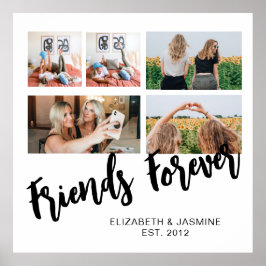 Friends Foreverフォトコラージギフトfor BFFカスタム ポスター