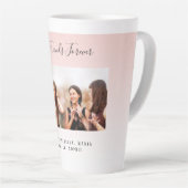 Friends forever赤面ピンク写真 カフェラテマグ (右アングル)