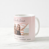 Friends forever赤面ピンク写真 コーヒーマグカップ (正面右)