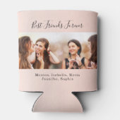 Friends forever BFFパーティーバラ金ゴールド写真 缶クーラー (裏面)