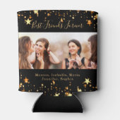 Friends forever BFFブラック金ゴールド写真 缶クーラー (裏面)