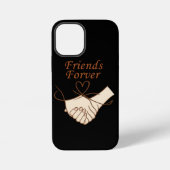 Friends Forever Heartline Art iPhone 12 Mini カー iPhoneケース (裏面)