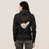 Friends Forever Holding Hands Unisex Zip-Up Hoodie パーカ (裏面フル)