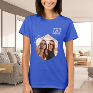 Friends forever infinity photo names 王室の blue tシャツ