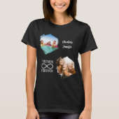 Friends forever infinity photo names black tシャツ (正面)