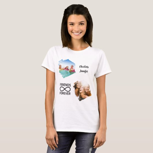 Friends forever infinity photo names tシャツ (正面フル)