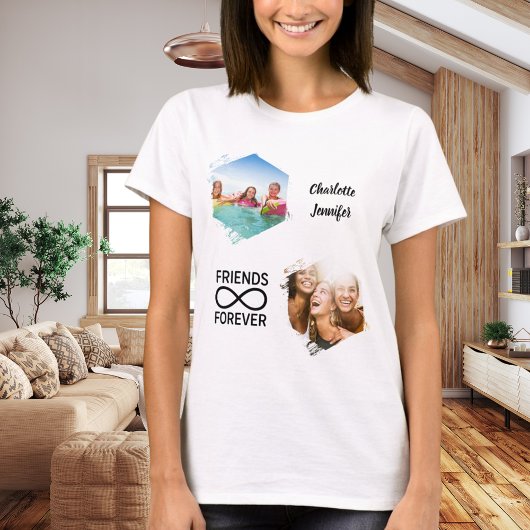 Friends forever infinity photo names tシャツ
