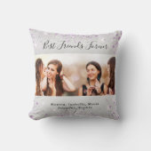 Friends forever photo silver purpleグリッター クッション (正面)