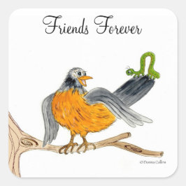 Friends Forever Robinステッカー スクエアシール