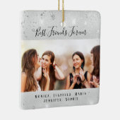 Friends forever silverグリッター写真 セラミックオーナメント (右)