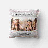 Friends forever silver pinkグリッター写真 クッション (裏面)