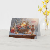 Friends Friend Happy Holidays Christmas Nutcracker カード (黄色い花)