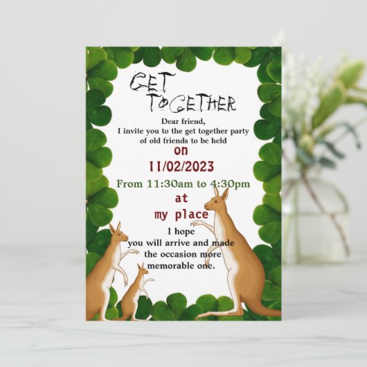 Friends gather  invitation 招待状 (スタンド正面)