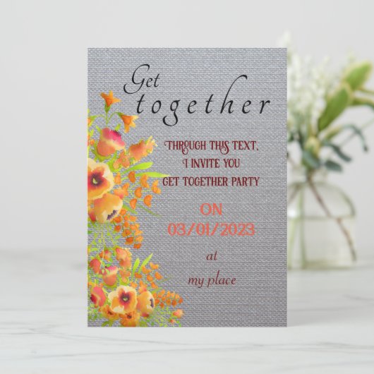 Friends get together invitation 招待状 (スタンド正面)