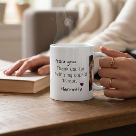 friends gift thank you for being my therapist コーヒーマグカップ