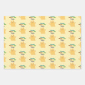 Friends Happy New Year 1月1日Cat New Year ラッピングペーパーシート (正面)