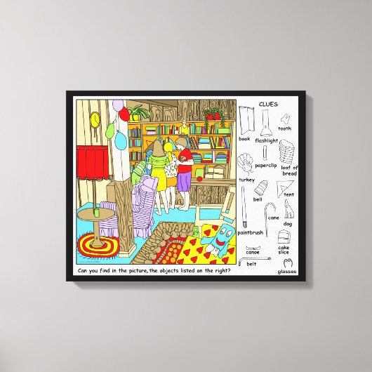 Friends Hidden Objectsパズル キャンバスプリント (正面)