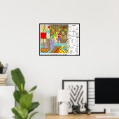 Friends Hidden Objectsパズル ポスター (ホームオフィス)