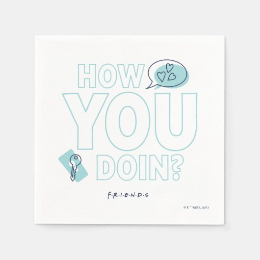 FRIENDS™ | How You Doin? スタンダードカクテルナプキン (正面)