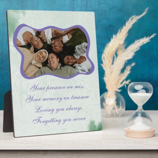 Friends in the woods Tabletop platーク8x10 Easel フォトプラーク (側面)