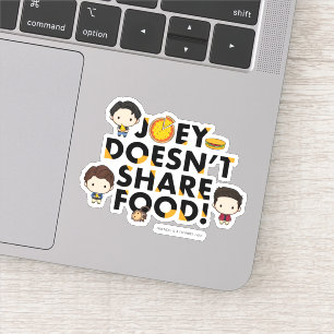FRIENDS™ Joeyは食べ物を共有しない チビキャラ シール