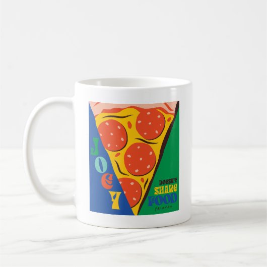 FRIENDS™ | Joey Doesn't Share Food - ピザ グラフィック コーヒーマグカップ (左)