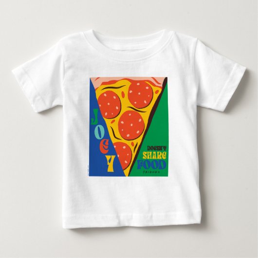 FRIENDS™ | Joey Doesn't Share Food - ピザ グラフィック ベビーTシャツ (正面)