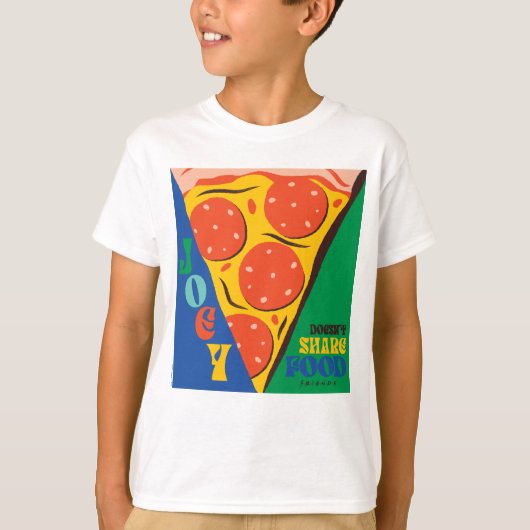 FRIENDS™ | Joey Doesn't Share Food - ピザ グラフィック Tシャツ (正面)