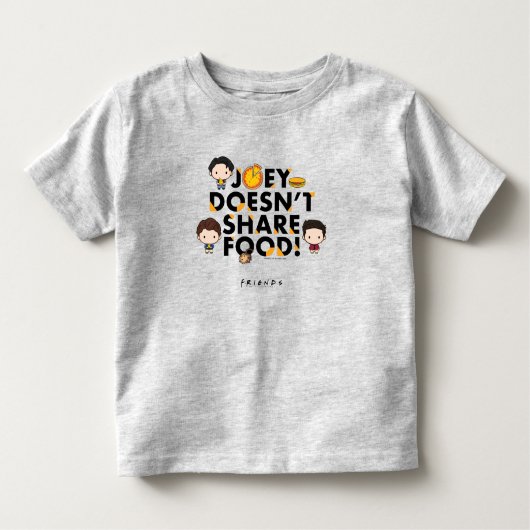 FRIENDS™ | Joey Doesn't Share Food Chibi トドラーTシャツ (正面)